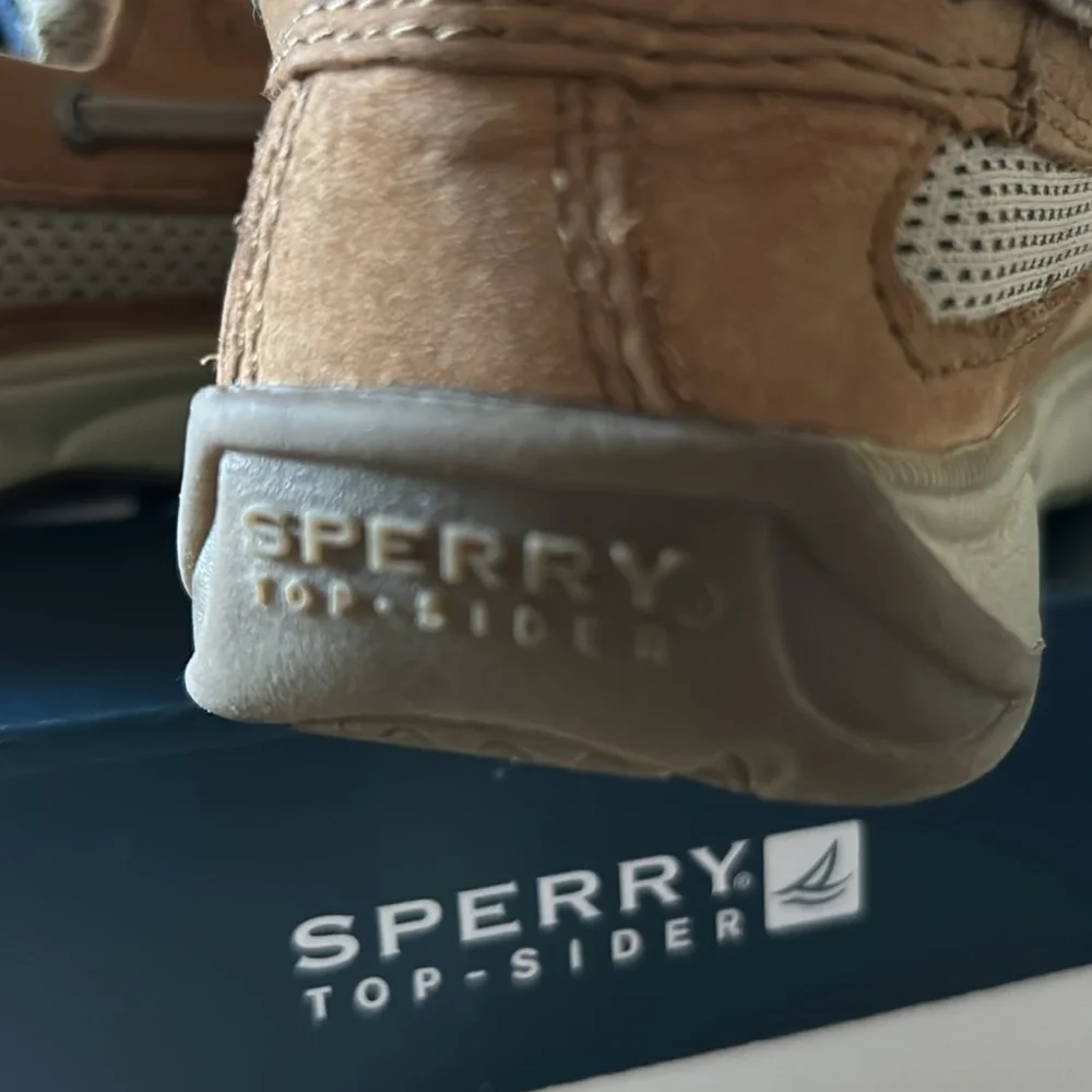 Sperry‎ Top Sider Lanyard Boys Kids Tan Boat Shoes 8.5
